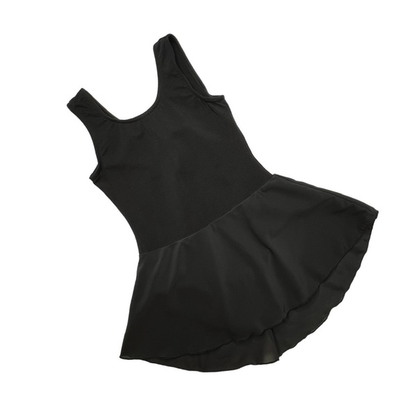 Sansha Esona Ballet Leotard Dress Black Size C = Girl’s 6 Skirt Tank New NWT - Picture 1 of 7